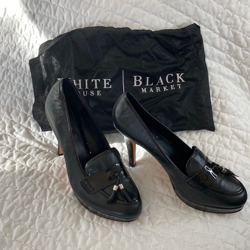 White House Black Market Leather Outsole Heels